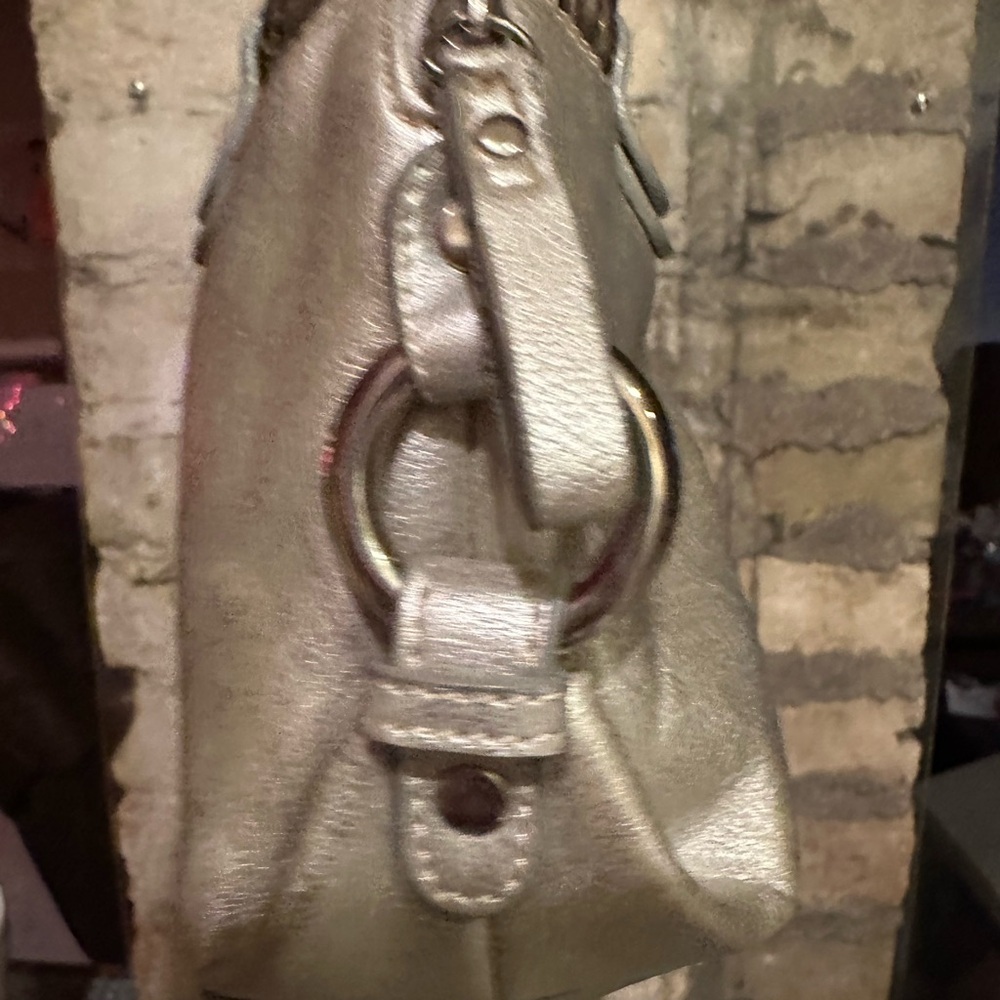 Tommy Hilfiger Metallic Brushed Silver Satchel Handbag - Picture 6 of 10